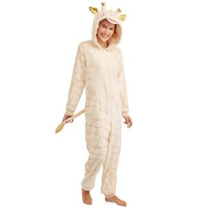 Secret Treasures Jammers Women's Crème Brulee Giraffe Union Suit/Onesie, Meduim
